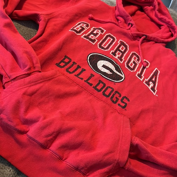 UGA Georgia Bulldogs Red Hoodie Dawgs - Picture 3 of 6